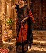 Ethnic motifs zari handloom kanjeevaram saree