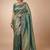 Teal kanjivaram woven design sarees with blouse piece unstiched blouse