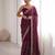 Wine Designer Saree Fendy Silk with Beds Elegance 