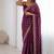 Wine Designer Saree Fendy Silk with Beds Elegance 