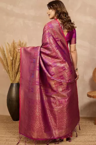 Woven design zari art silk designer kanjeevaram saree