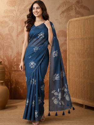 Floral zari pure cotton handloom kanjeevaram saree 1
