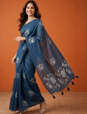 Floral zari pure cotton handloom kanjeevaram saree 3