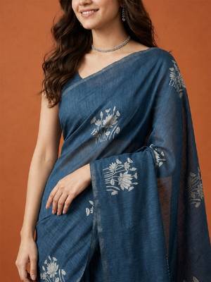 Floral zari pure cotton handloom kanjeevaram saree 4