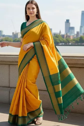 Pure cotton kanjeevaram saree