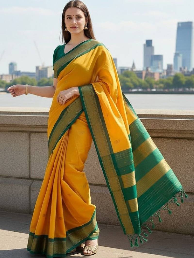 Pure cotton kanjeevaram saree