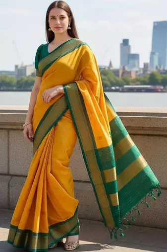 Pure cotton kanjeevaram saree