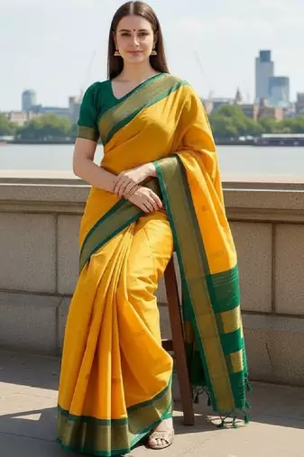 Pure cotton kanjeevaram saree