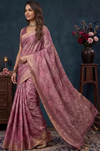 Woven design zari silk blend kanjeevaram saree