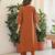 Brown rayon slub printed kurta pant dupatta set