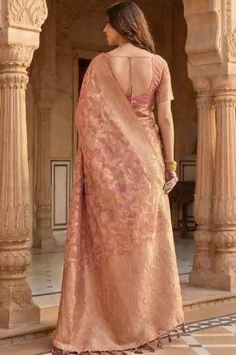 Woven design zari silk blend designer kanjeevaram saree