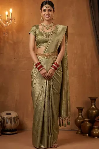 Paisley zari art silk designer kanjeevaram saree