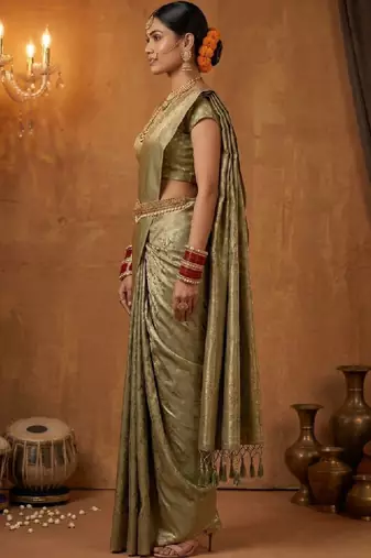 Paisley zari art silk designer kanjeevaram saree
