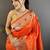 Ethnic motifs woven design zari silk blend designer kanjeevaram saree
