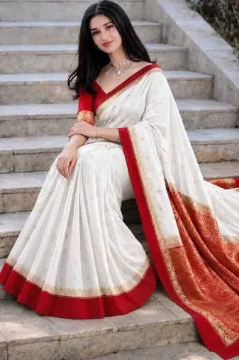 Woven design zari art silk kanjeevaram saree