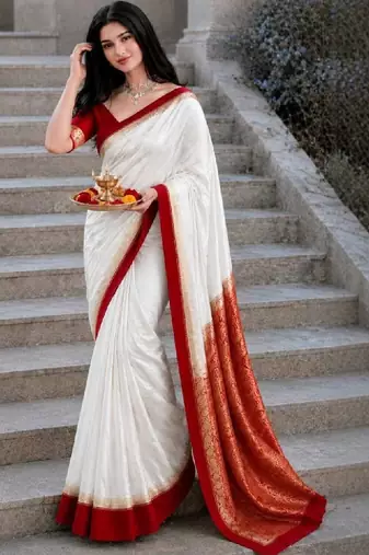 Woven design zari art silk kanjeevaram saree