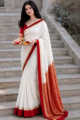 Women zari art silk kanjeevaram saree