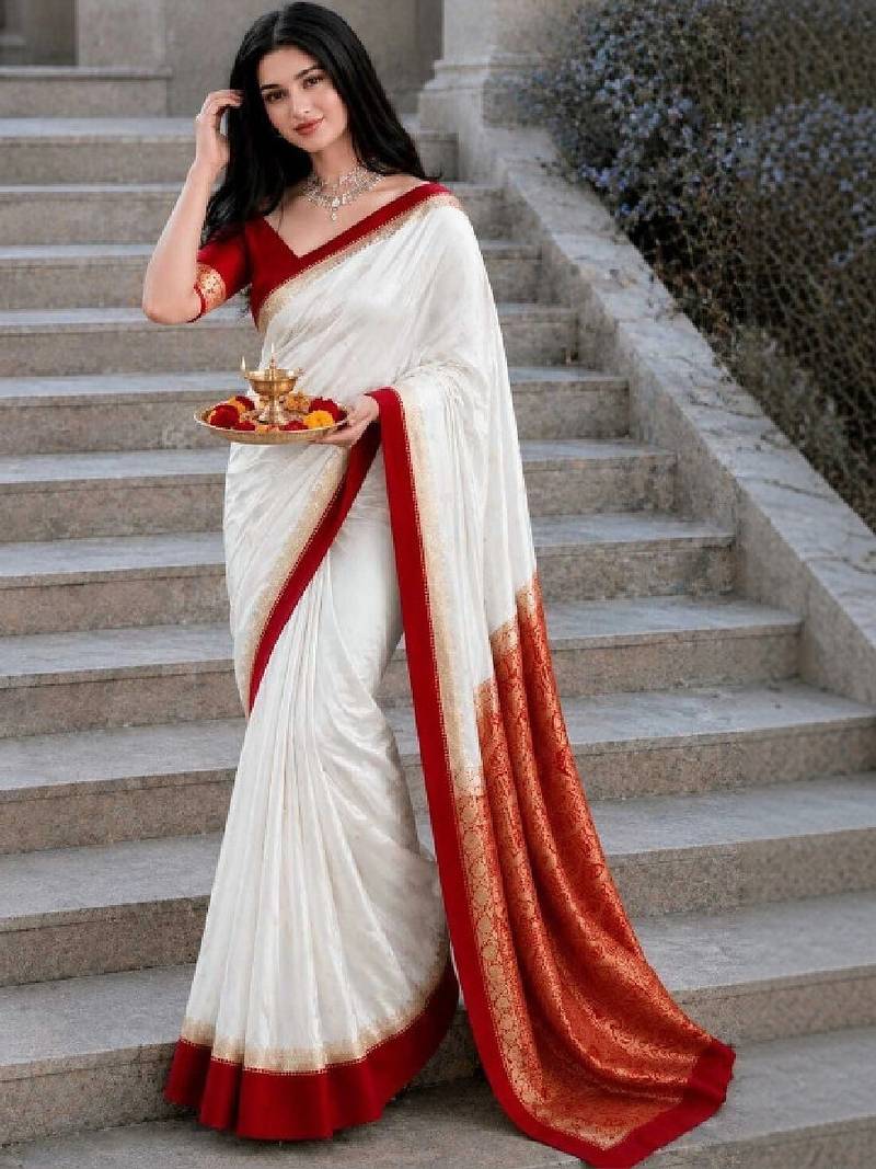 Women zari art silk kanjeevaram saree