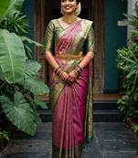 Woven design zari art silk designer kanjeevaram saree