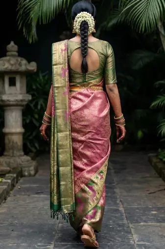 Woven design zari art silk designer kanjeevaram saree