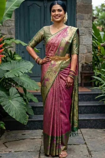 Woven design zari art silk designer kanjeevaram saree