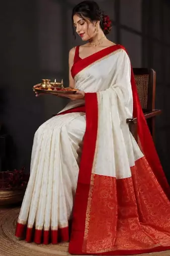 Woven design zari art silk kanjeevaram saree