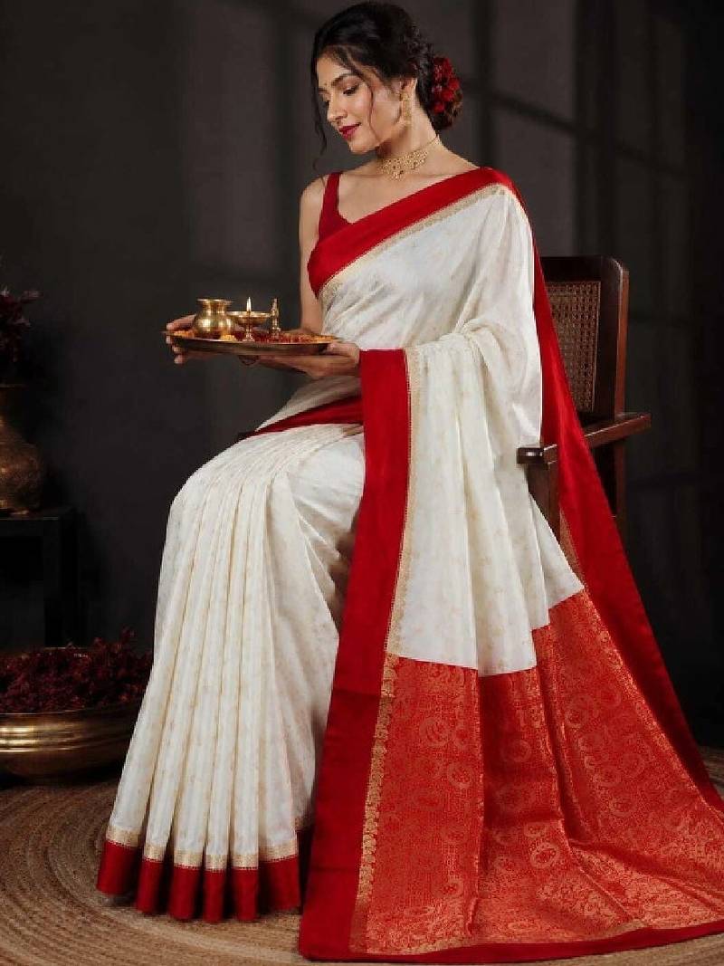 Woven design zari art silk kanjeevaram saree