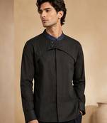 Black malai cotton shirt