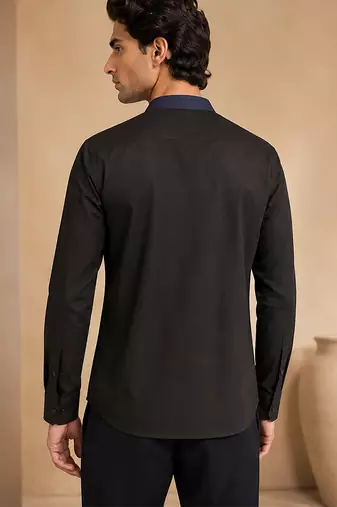 Black malai cotton shirt
