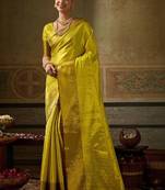 Woven design zari silk blend designer kanjeevaram saree