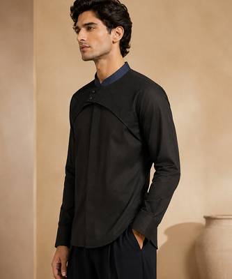 Black malai cotton shirt 3