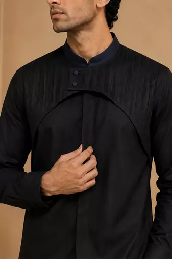 Black malai cotton shirt