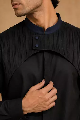 Black malai cotton shirt