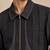 Black and blue linen bomber jacket