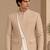 Champagne sand beige chanderi embroidered bandhgala