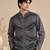 Charcoal grey malai cotton bomber jacket