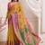 Kalamkari aari work silk blend designer kanjeevaram saree