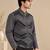 Charcoal grey malai cotton bomber jacket