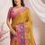 Kalamkari aari work silk blend designer kanjeevaram saree