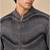 Charcoal grey malai cotton bomber jacket
