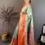 Floral zari silk blend designer kanjeevaram saree