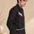 Black and grey malai cotton bomber jacket