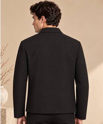 Black and grey malai cotton bomber jacket 4