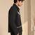 Black and grey malai cotton bomber jacket