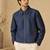 Indigo blue bemberg silk bomber jacket