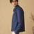 Indigo blue bemberg silk bomber jacket