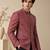 Rosewood brown cotton silk bandhgala