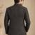 Black chanderi bemberg silk bandhgala