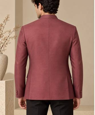 Rosewood brown cotton silk bandhgala 5