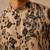 Beige printed chanderi kurta set